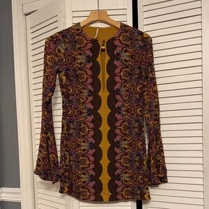 Free People Multicolor Paisley Mini Dress